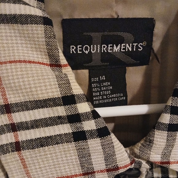 Womens Burberry style snap up blouse - Picture 2 of 3